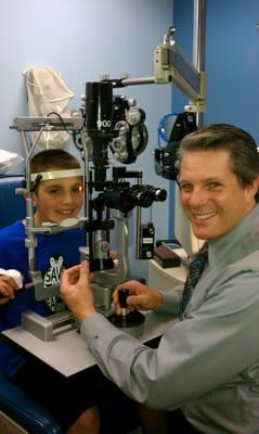 Even kids have fun with an eye exam by Dr. Gualtieri