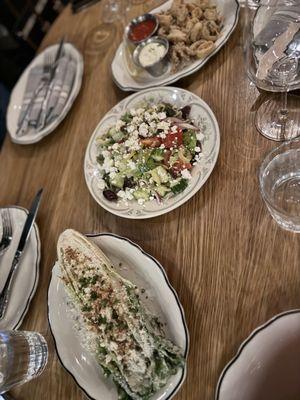 Caesar salad, Il Greco salad & Calamari