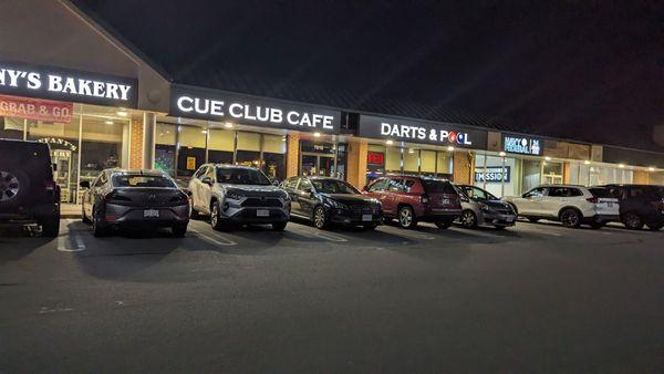 Front of Cue Club Cafe