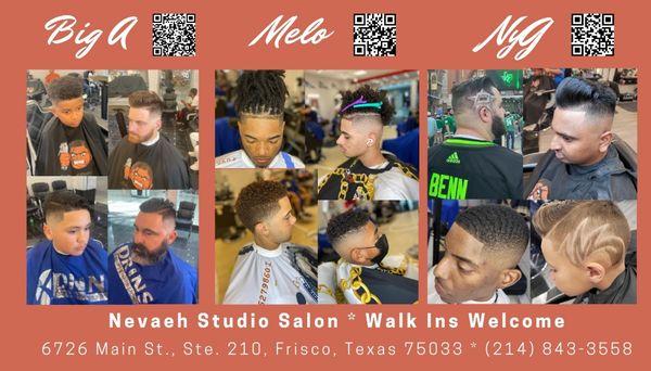 Book one of our barbers with this convenient QR code.