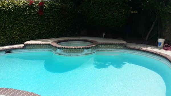 Before Photo - This thick white ring went all around my pool and spa