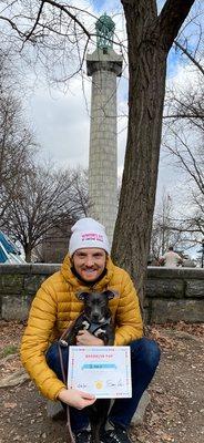 Zeus and me after graduating Basic Pet Manners