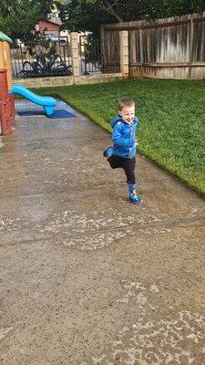 Puddle Jumping on a Rain Day :)