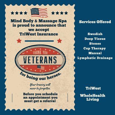 Veteran-TriWest Insurance-Massage Therapy