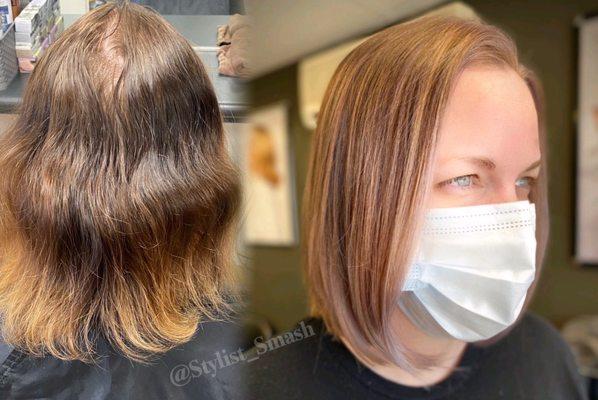 Quarantine hair makeover by Ashley