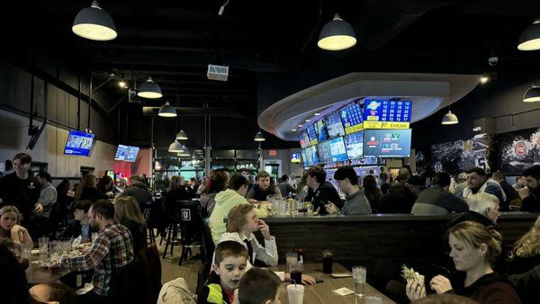 Sports bar on a Saturday night - Feb 2024