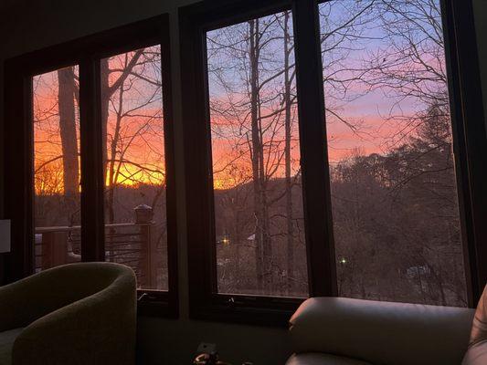 View from my living room sunrise