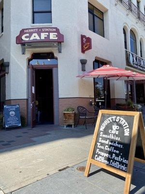 Entrance to cafe