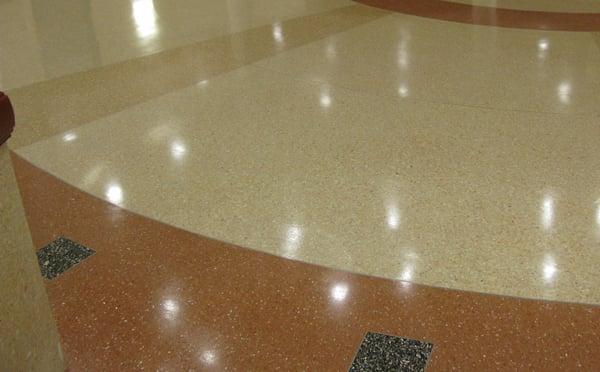 Terrazzo floor cleaning.