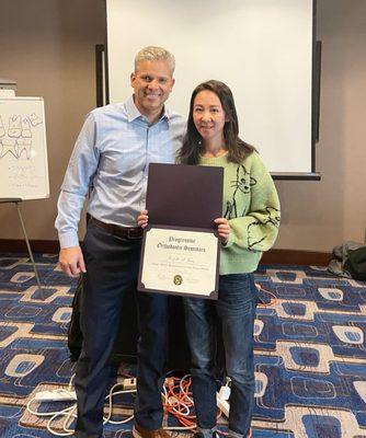 Congrats to Dr. Wang for completing her Orthodontic courses!  Give us a call to schedule your free ortho consultations!