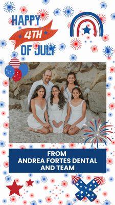 Happy 4th Of July from everybody at Fortes Dental... :)