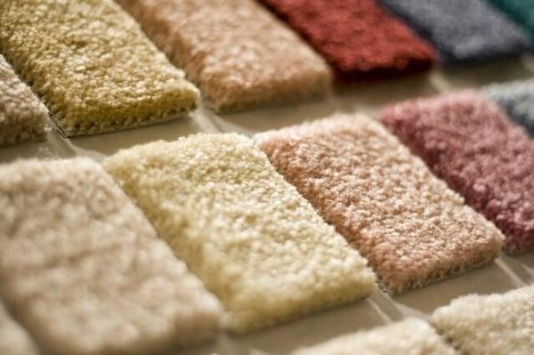 Variety of carpet colors and textures