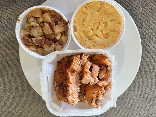 Smoked Salmon, Fried Potatoes, Macaroni and Cheese (Carry out)