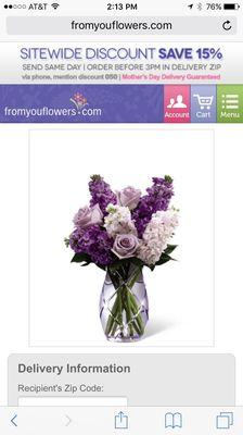 Photo 1- item ordered Photo 2- flowers that were received in Texas Photo 3- West End's delivery