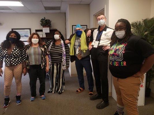 Some of the Falcon Operations team on Tacky Tuesday, Spirit Week 2020