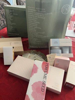 Various products skin, cosmetics and perfume