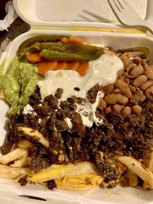 Super fries with Carne Asada