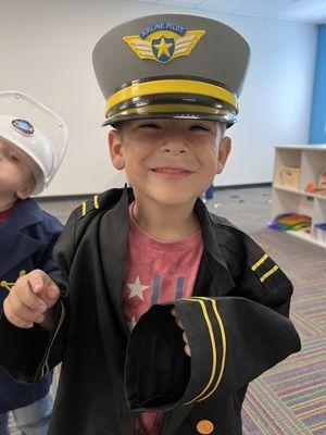 Our son loves the pilot outfit. Most photos we get he's wearing this ‍