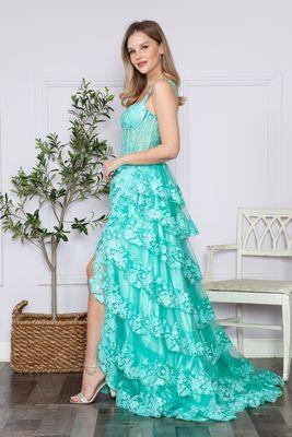 #Prom dress for #Prom 2024 in Mint. Side view