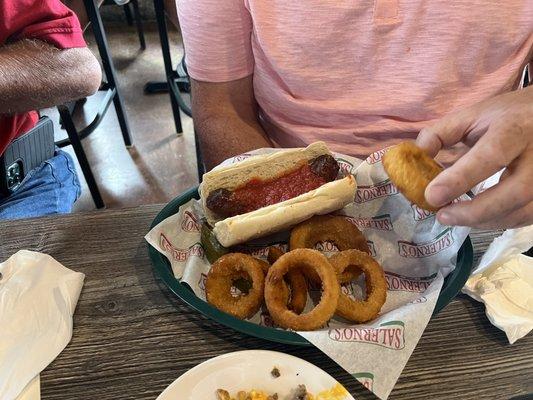 Sausage sandwich n rings