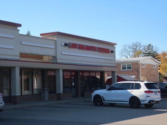 Strip mall storefront.