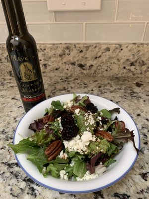 Delicious salad I made using the Blackberry Ginger vinegar