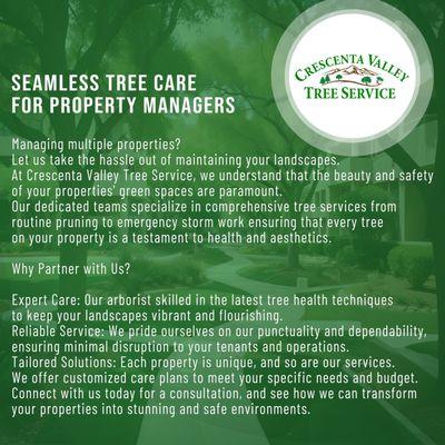 Crescenta Valley Tree Services, offering our services for Property Managements.