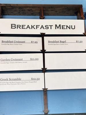 Breakfast Menu