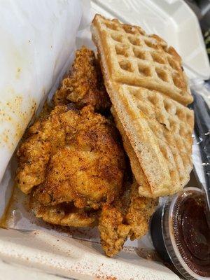 Spicy Oh My Chicken and Waffle