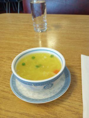 Egg flower soup - comes with lunch special