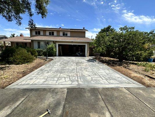 Castle stone stamped concrete Cupertino