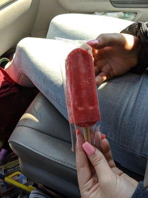 Strawberry popsicle