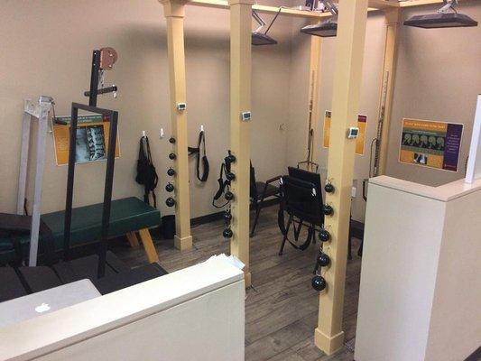 Chiropractic Biophysics Spinal Remodeling and Rehabilitation Area.