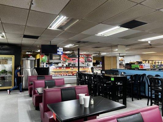 View of the dining area.