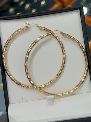 14K Hoops Available