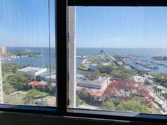 Mar 21: View of the St. Pete pier from the dentist chair!  Great view!