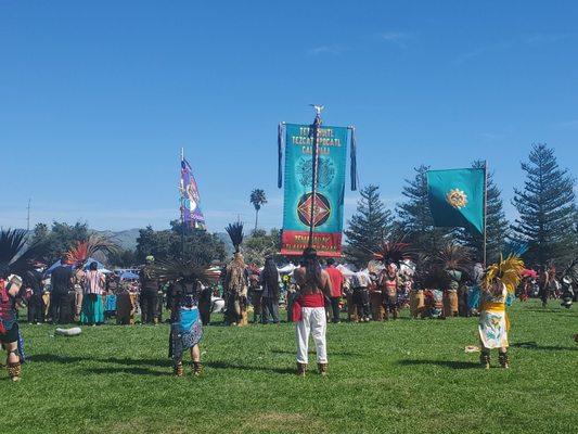 Aztec dancers/ traditional performance