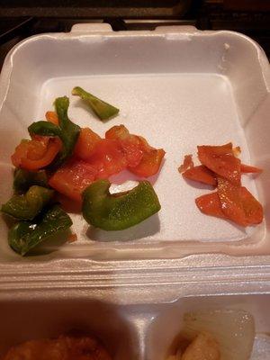 Green peppers and carrots