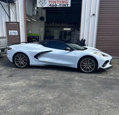 Look at this 2024 Corvette with the Best LLUMAR has to offer LLUMAR IRX Ceramic with Infrared Heat reduction!