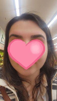 Eyebrow threading results