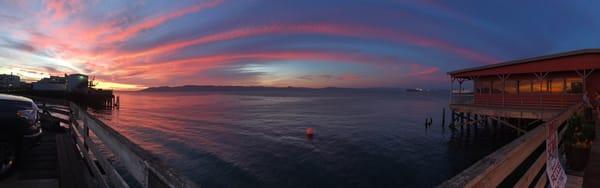 The view from the pier outside WineKraft Wine Bar.