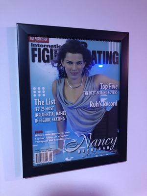 A framed cover shot of Nancy Kerrigan