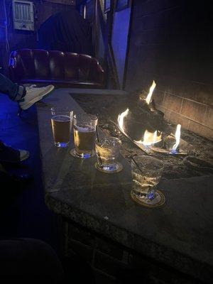 Thanks Ryan for the drinks!  Cold night, warm fire and great friends.  Perfect neighborhood bar with a soul.