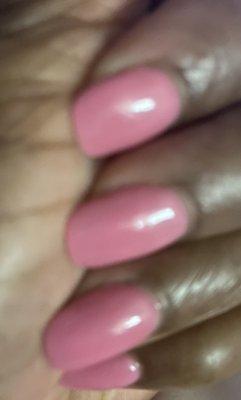 Another pink manicure .