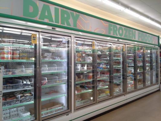 I've also never seen a dairy and frozen foods section in a dollar store.