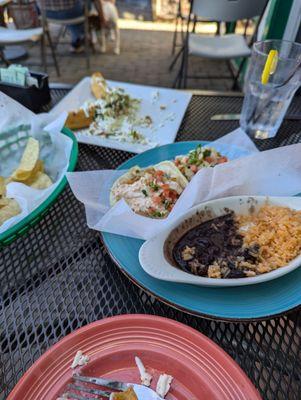 Chicken Taquitos and fish tacos