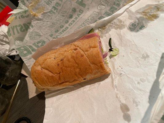 Foot Long (I already ate half! ) Cold Cut combo