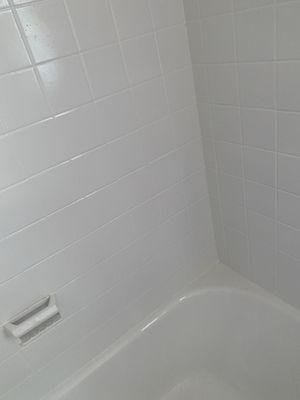 Reglazed tub and walls