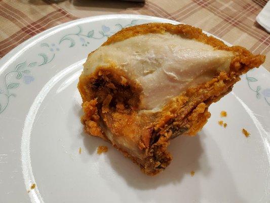 Fried chicken from the deli counter. Just as good as any restaurant.