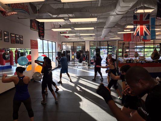 We offer group boxing classes daily!